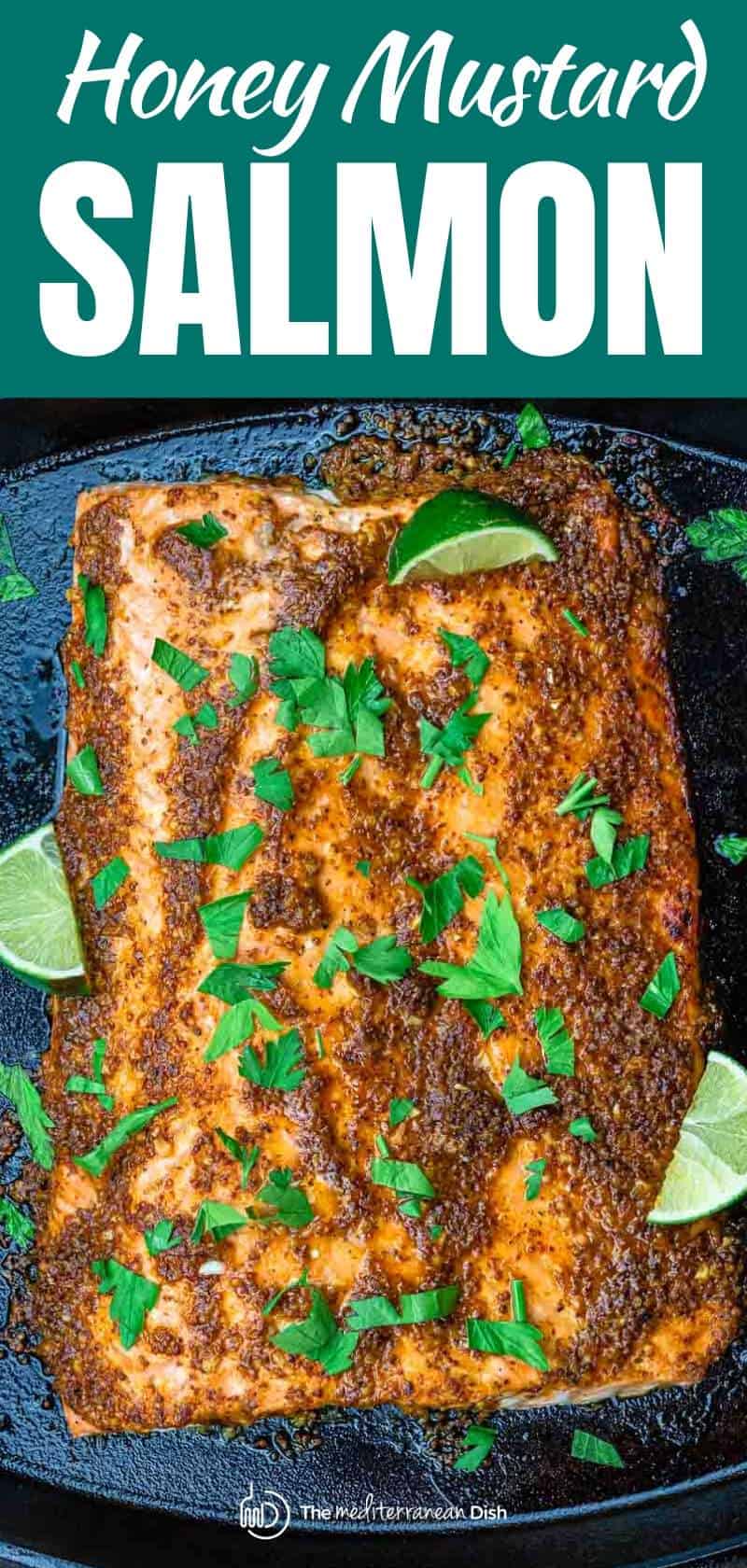 Honey Mustard Salmon (Baked or Grilled) | The Mediterranean Dish