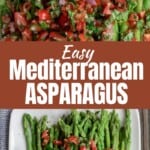 Pin image 1 for blanched asparagus with Mediterranean salsa