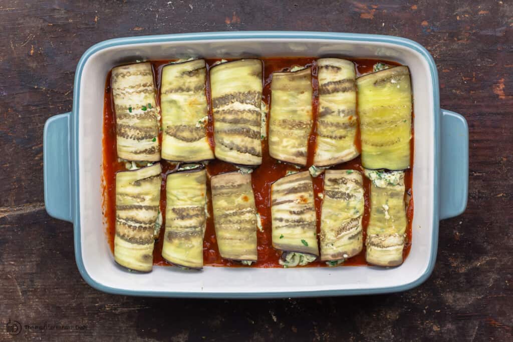 Easy Eggplant Rollatini Recipe The Mediterranean Dish