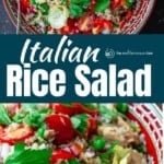 pin image for Italian rice salad