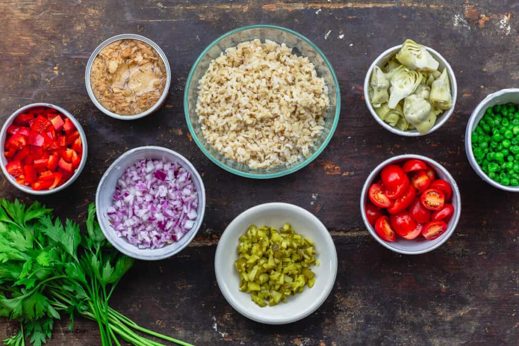 ingredients for rice salad recipe