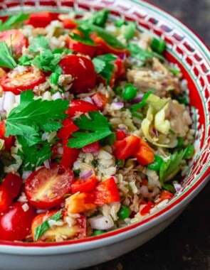 Italian brown rice salad