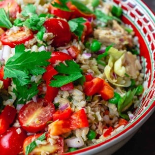 Italian brown rice salad