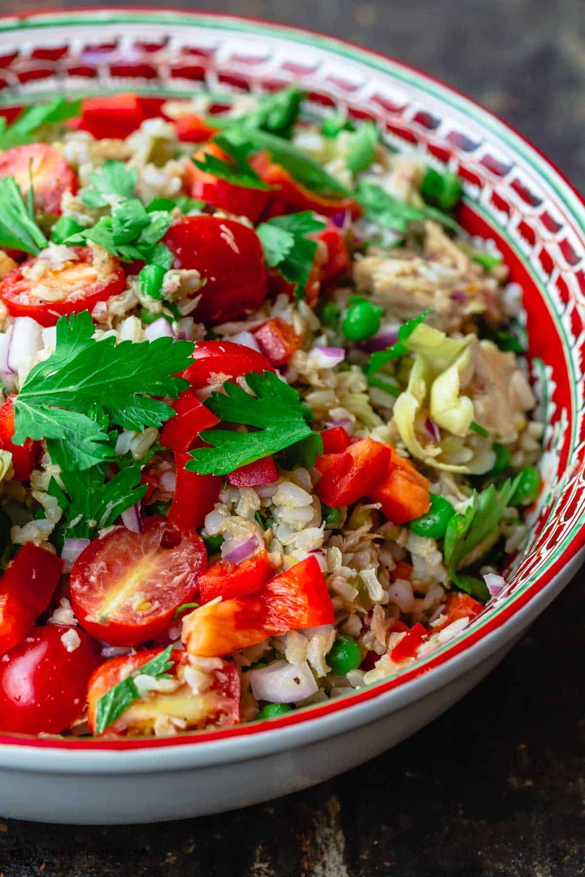 Italian brown rice salad