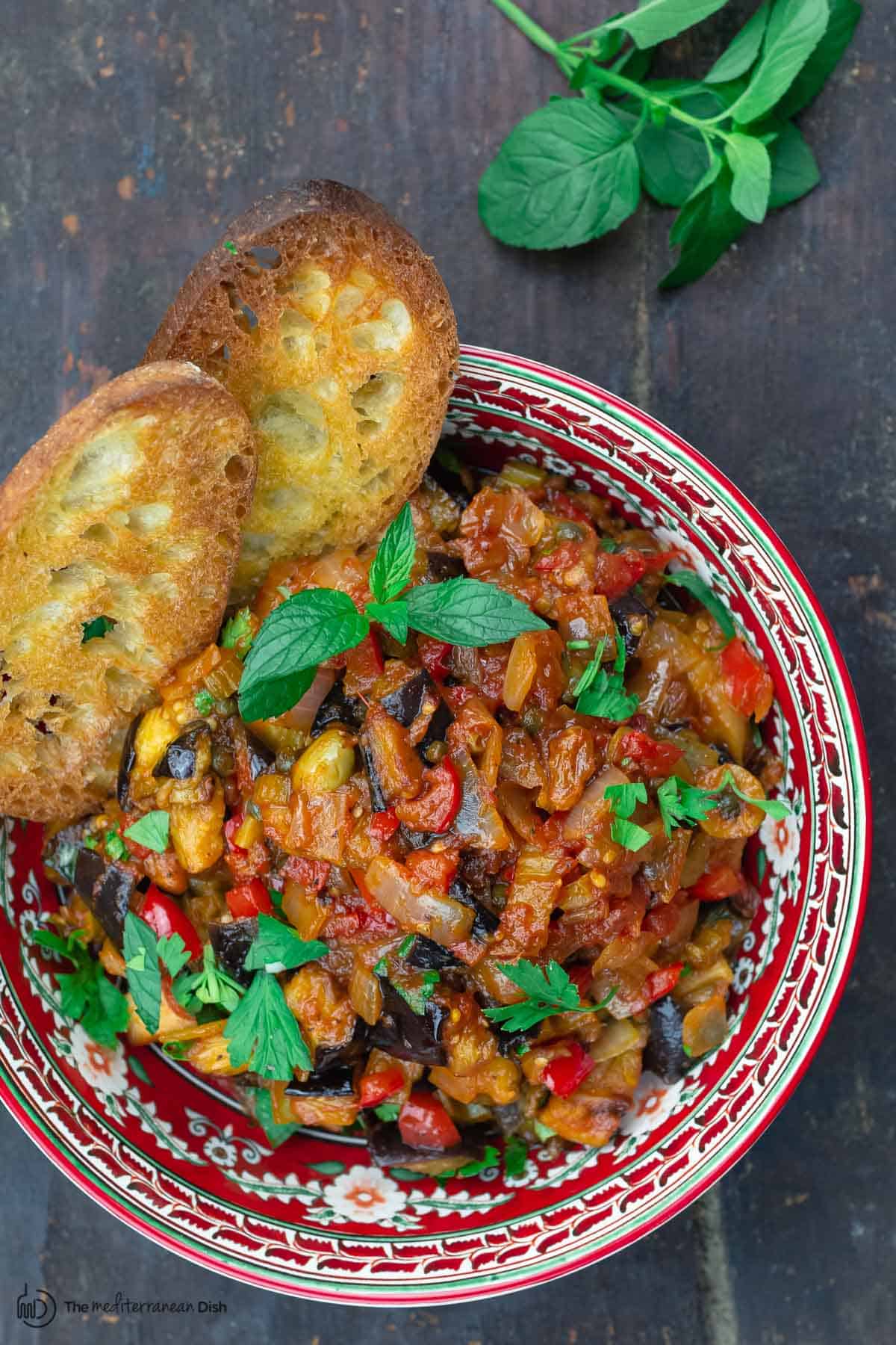 Easy Caponata Recipe, Sicilian-Style | The Mediterranean Dish