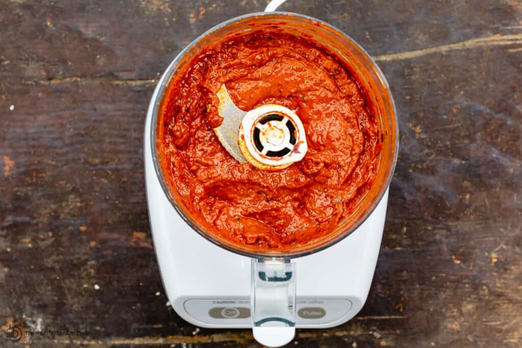 harissa paste in the food processor