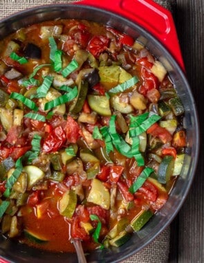 ratatouille in a large pot