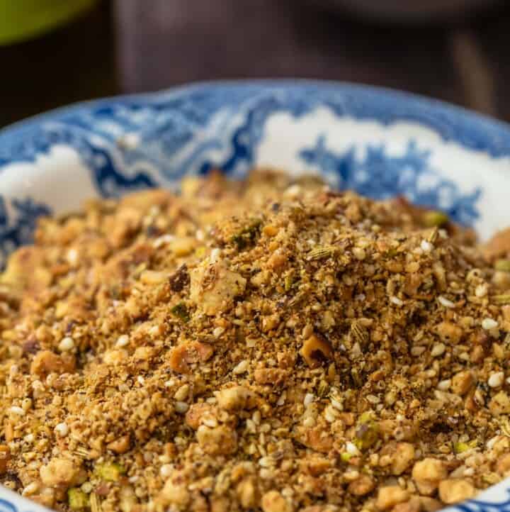 dukkah in a small serving bowl