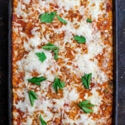 rice casserole (rice ball casserole) in baking dish