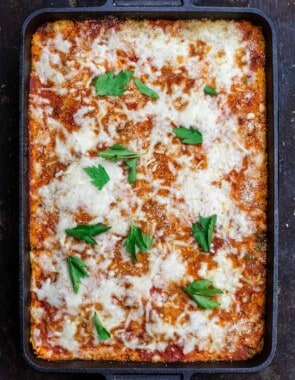 rice casserole (rice ball casserole) in baking dish