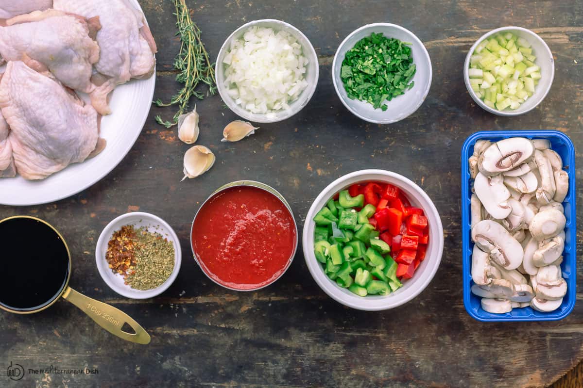 ingredients for italian chicken cacciatore