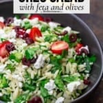 pin image 3 for this orzo salad recipe.