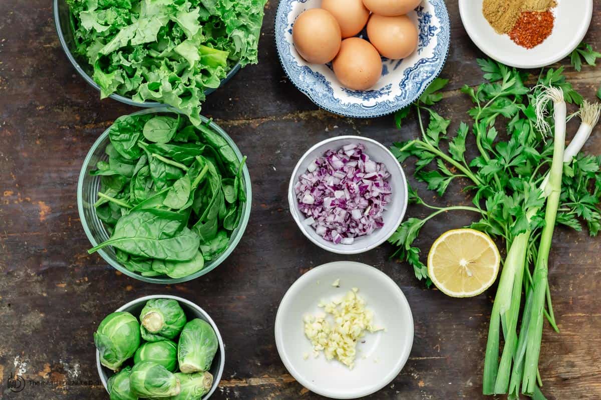 ingredients for green shakshuka