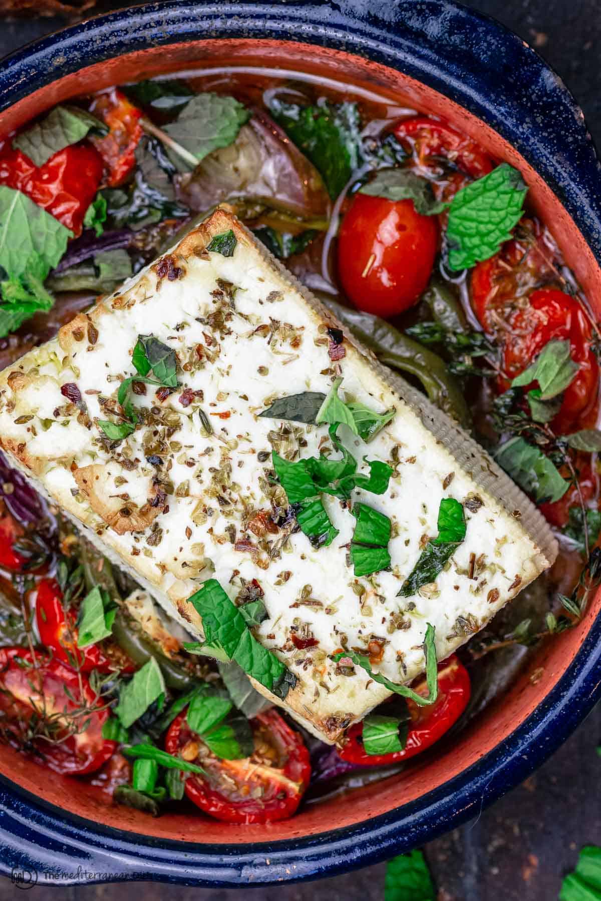 Easy Greek Baked Feta Recipe | The Mediterranean Dish