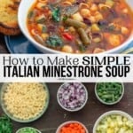 pin image 3 for Italian minestrone soup.