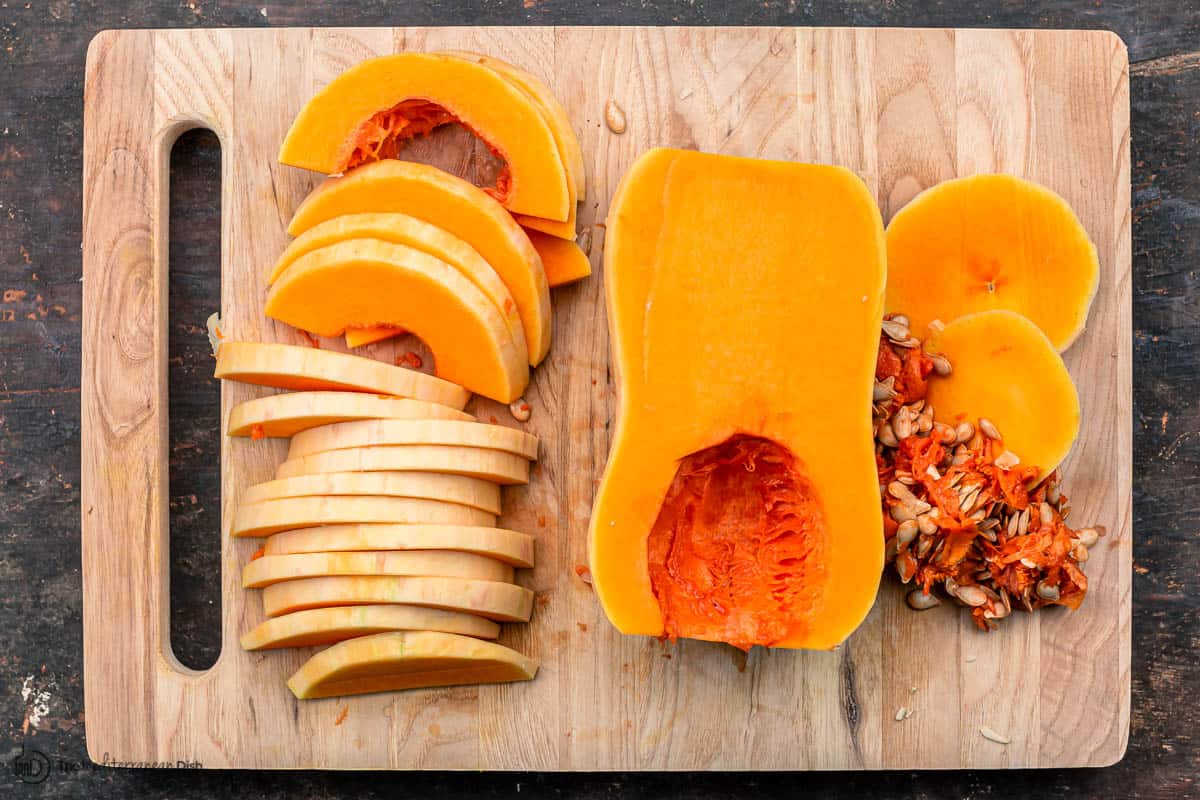 butternut squash peeled, seeded and sliced