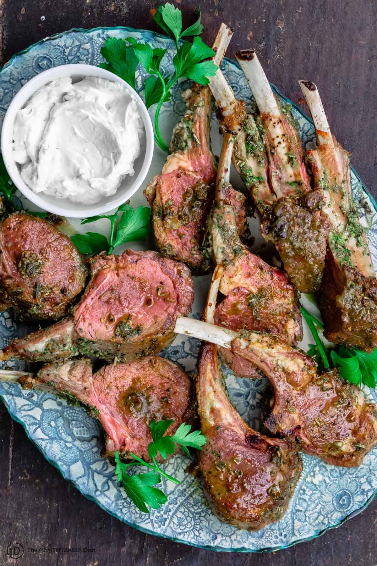 Mediterranean Garlic Herb Crusted Rack of Lamb