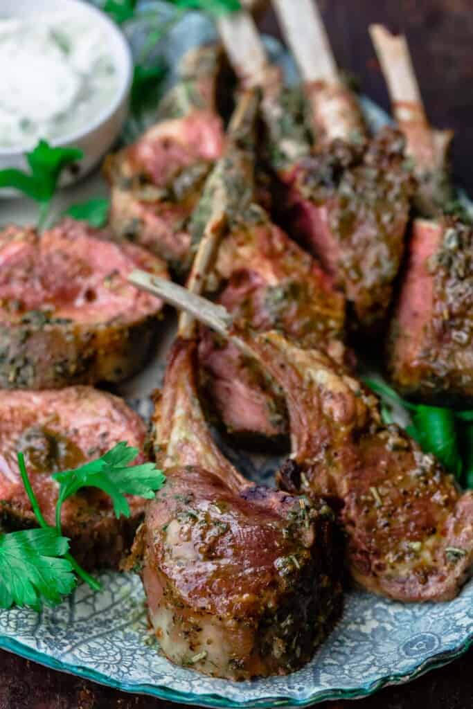 Mediterranean Garlic Herb Crusted Rack of Lamb The Mediterranean Dish