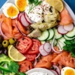 smoked salmon platter pin image 1