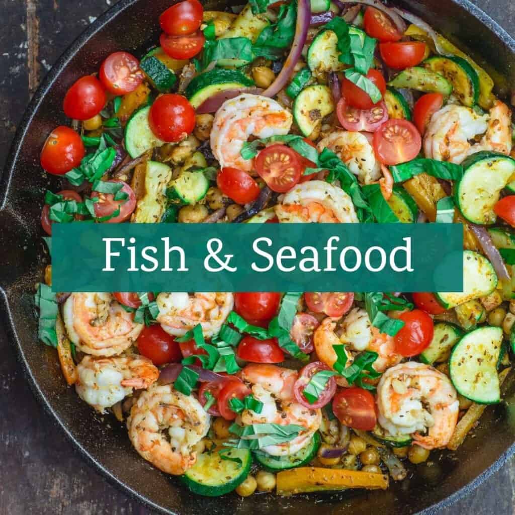 Image banner for fish and seafood recipes