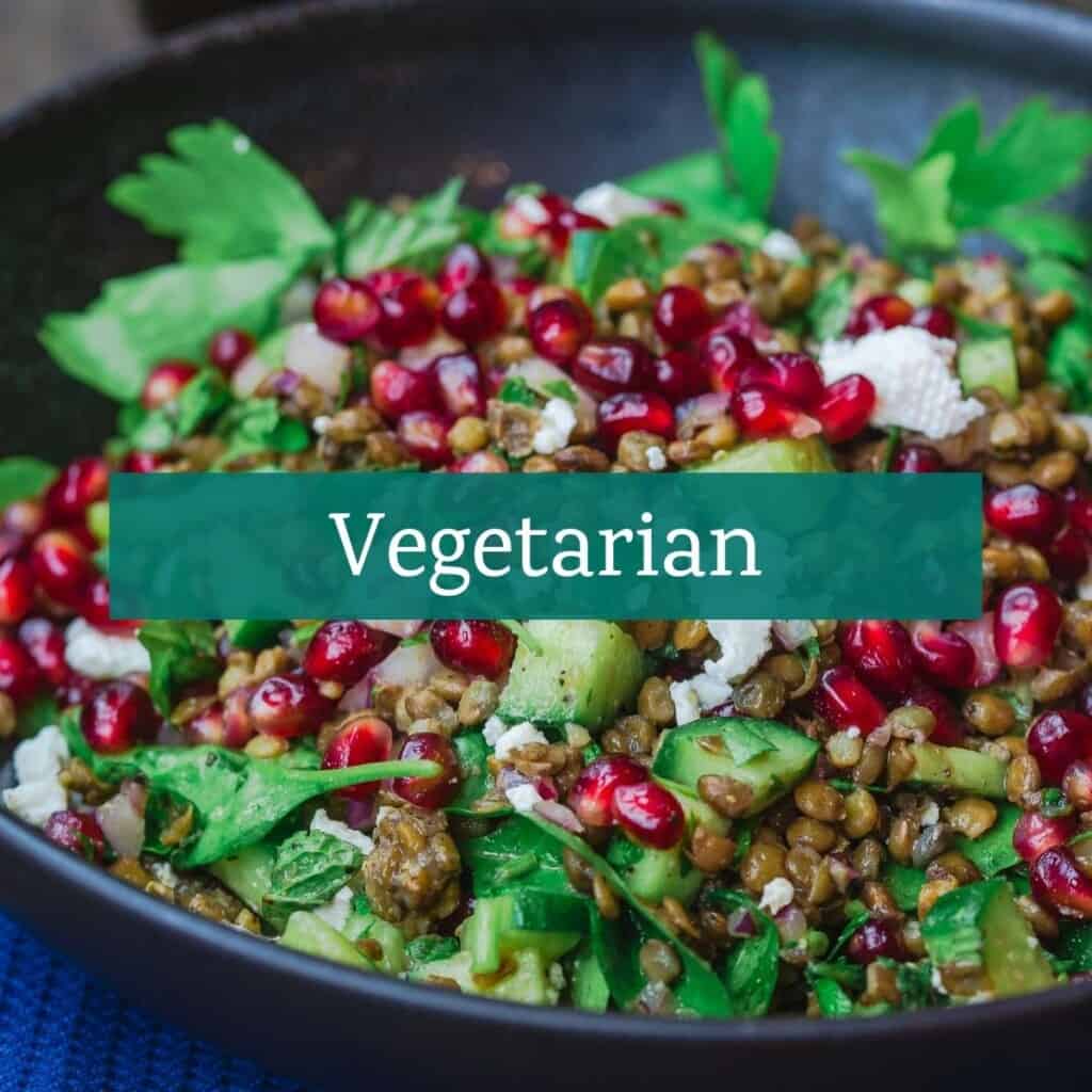 Image banner for vegetarian recipes