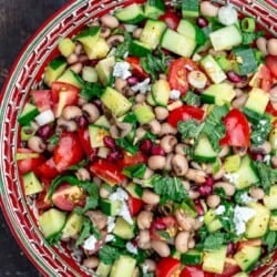 Mediterranean black eyed pea salad