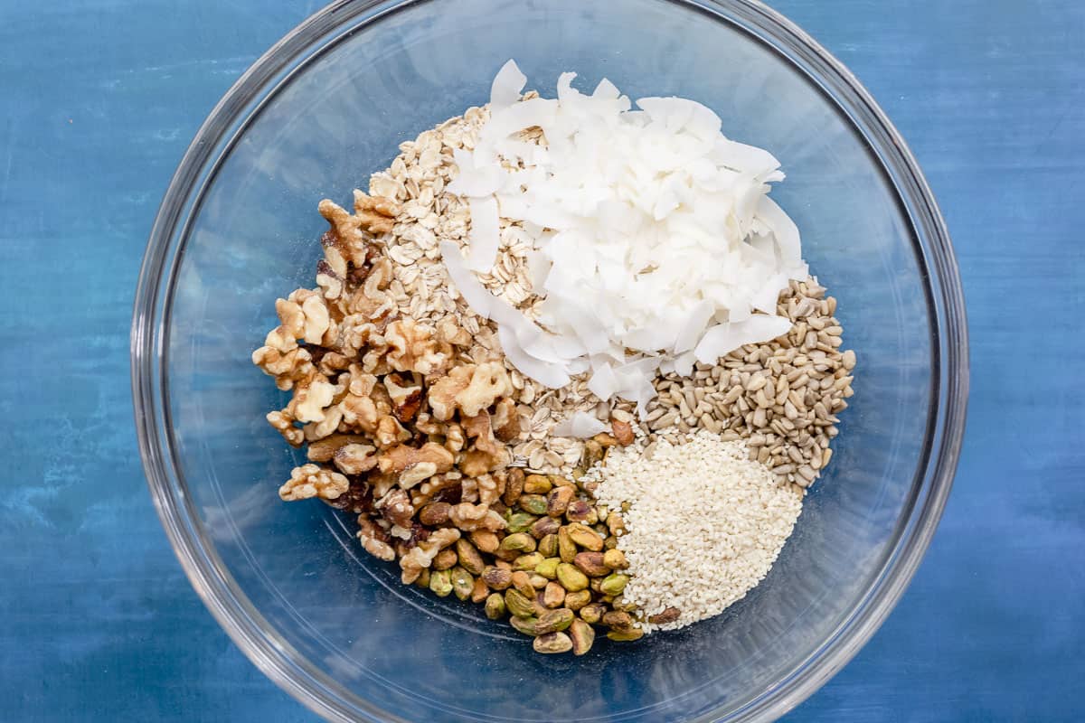 dry ingredients for homemade granola