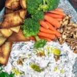 A Pinterest pin for veggie dip