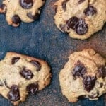 pin image 1 for tahini cookies with chocolate chips