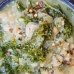 Pin image 3 bean soup with white beans, kale and chicken