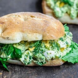 Avocado egg salad sandwiches