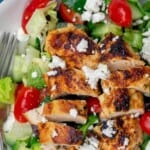 pin image 3 for healthy grilled greek chicken salad