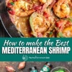 pin image 1 for Mediterranean garlic shrimp recipe