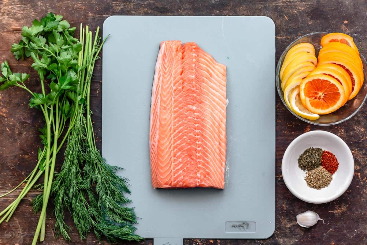 Ingredients for citrus salmon recipes