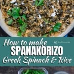 pinable image 1 for Greek spinach rice