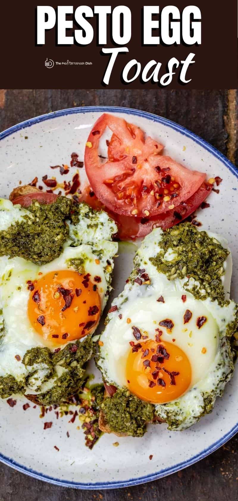 Pesto Eggs with Mozzarella and Tomatoes The Mediterranean Dish