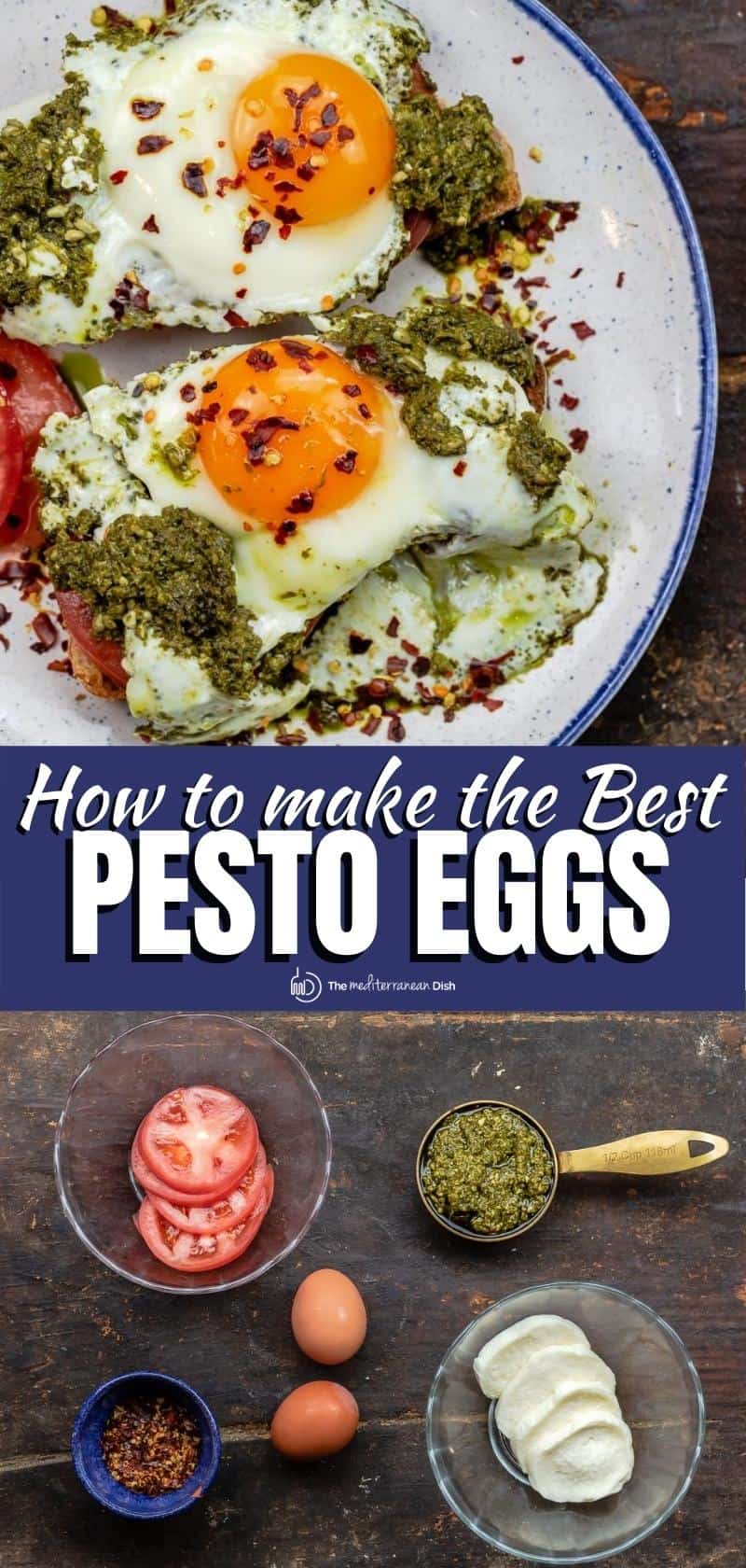 Pesto Eggs with Mozzarella and Tomatoes The Mediterranean Dish