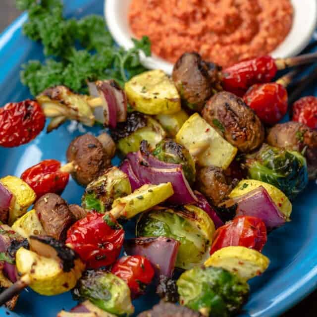 Easy Grilled Vegetable Kabobs ( w/ Oven Option) l The Mediterranean Dish