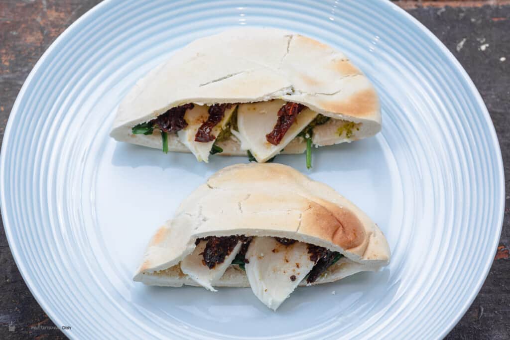 Mozzarella and Feta Pita Grilled Cheese The Mediterranean Dish