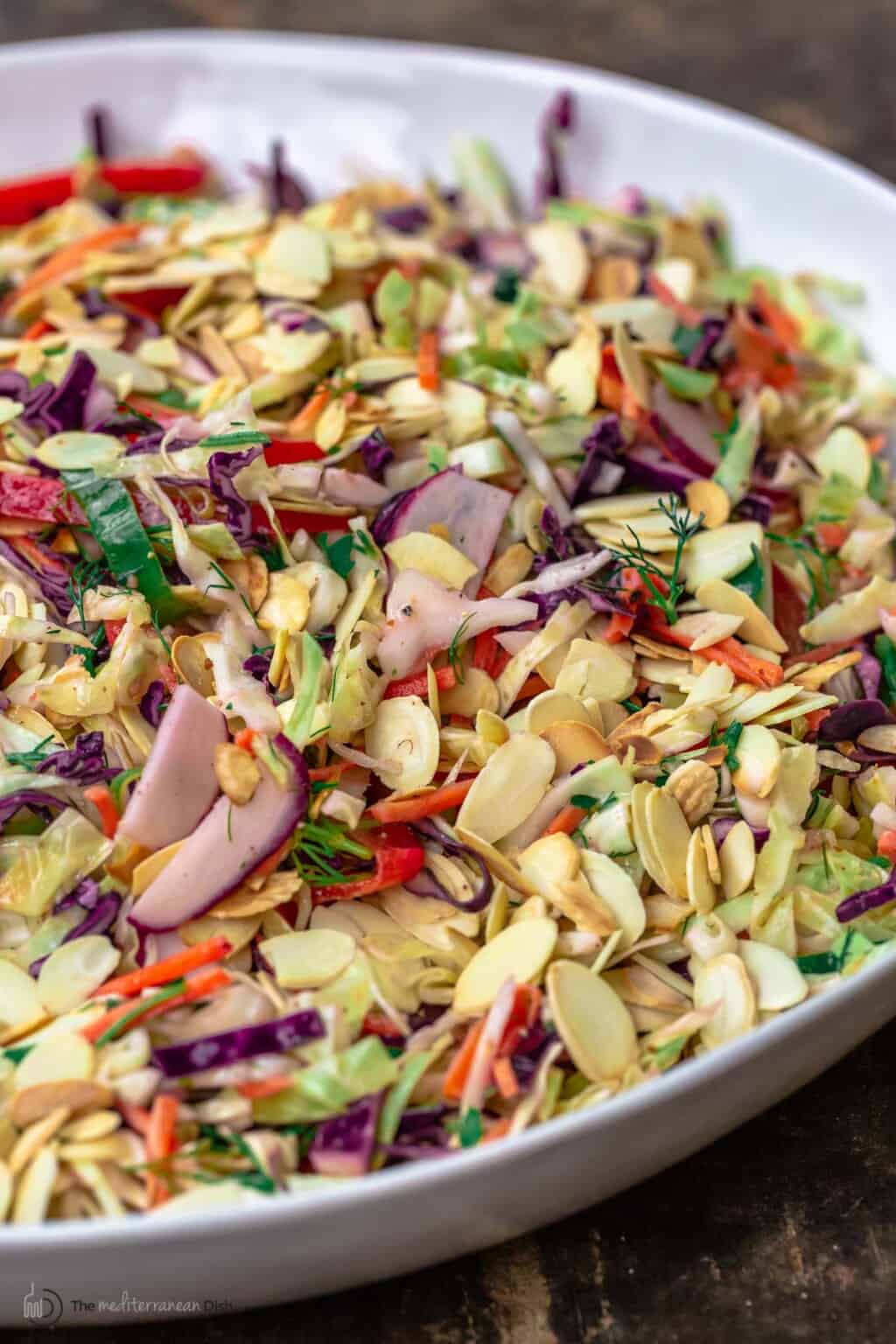 Mediterranean Cabbage Salad- No Mayo Coleslaw l The Mediterranean Dish