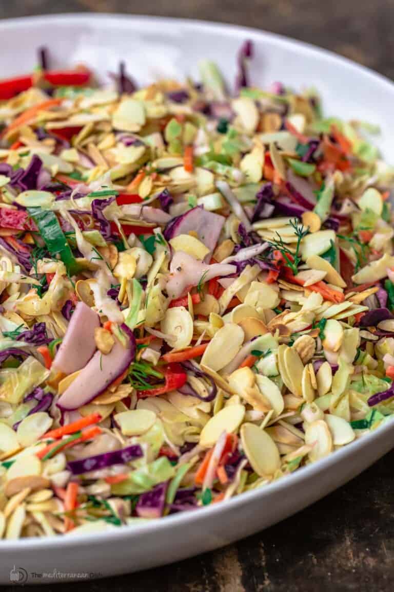 Mediterranean Cabbage Salad No Mayo Coleslaw l The Mediterranean Dish