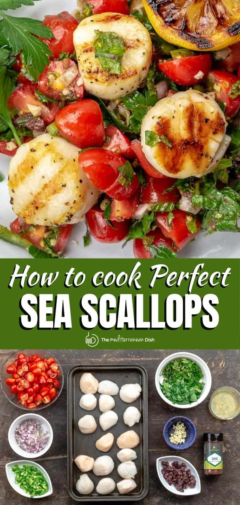 Easy Grilled Scallops with Mediterranean Salsa l The Mediterranean Dish