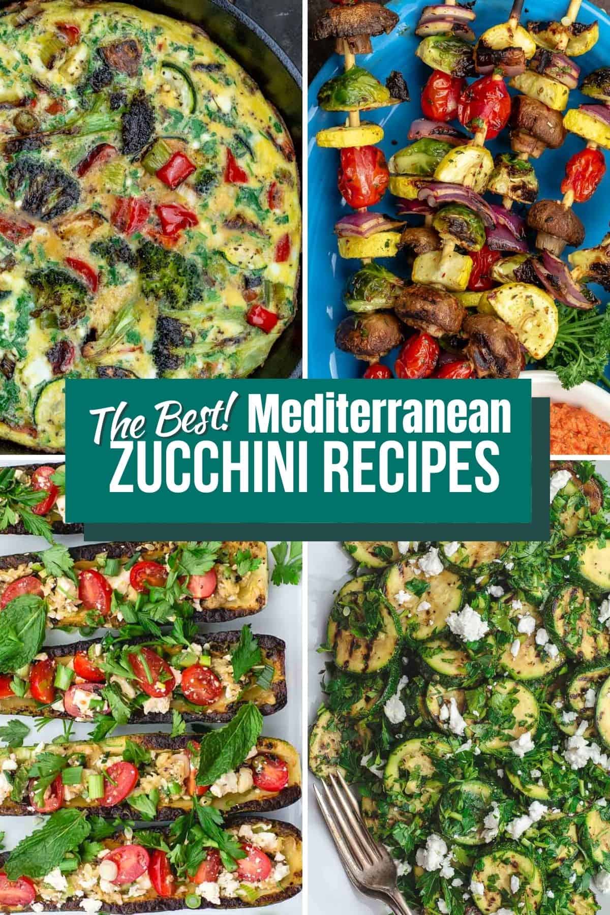 A selection of zucchini recipe photos from The Mediterranean Dish