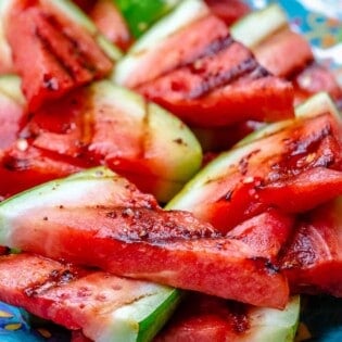 Close-up of grilled watermelon slices