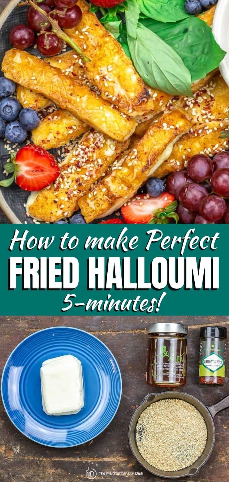 5Min Perfect Fried Halloumi (How to Cook Halloumi) l The Mediterranea