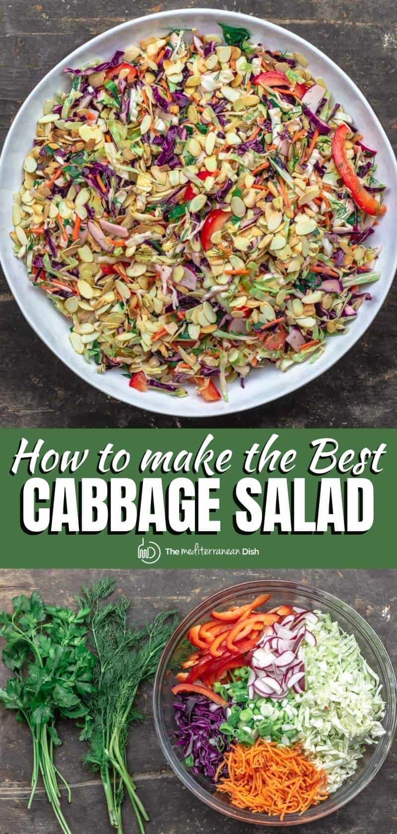 Mediterranean Cabbage Salad No Mayo Coleslaw l The Mediterranean Dish