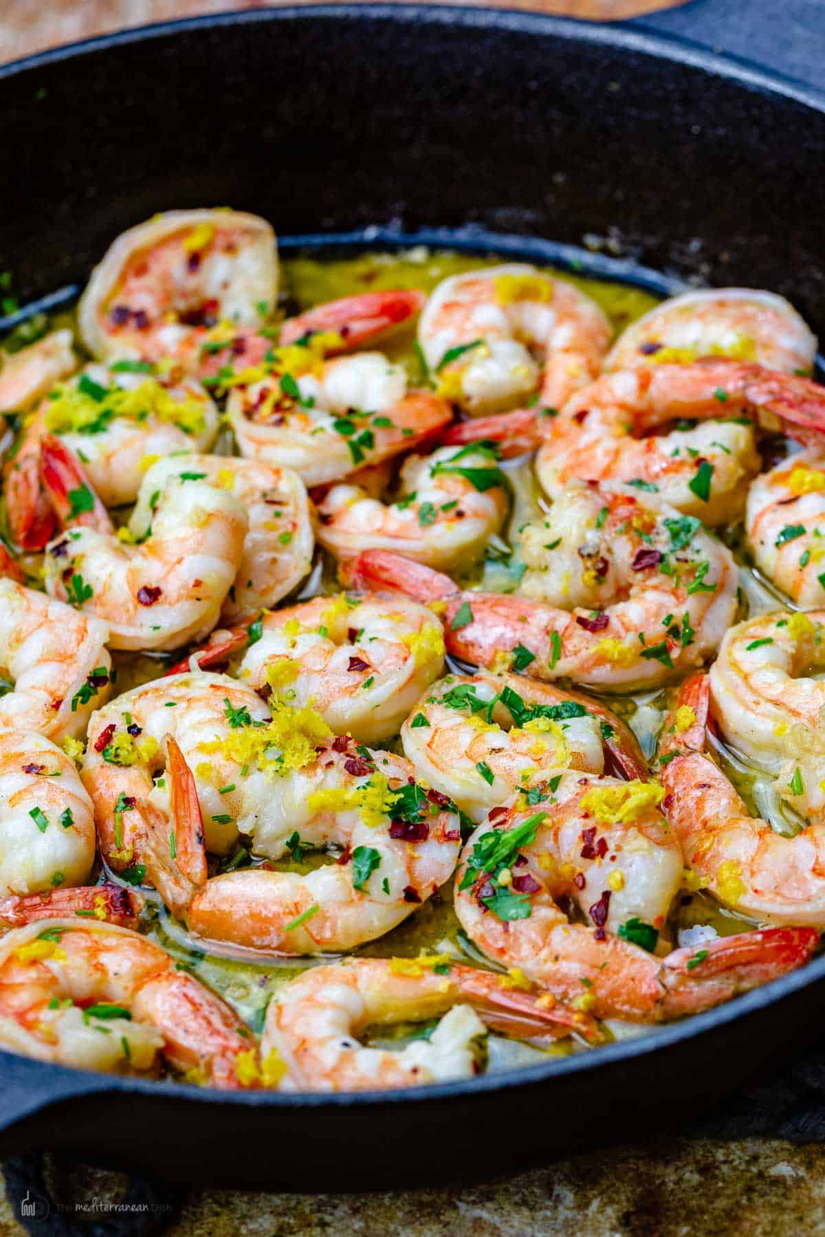 Garlic butter shrimp scampi