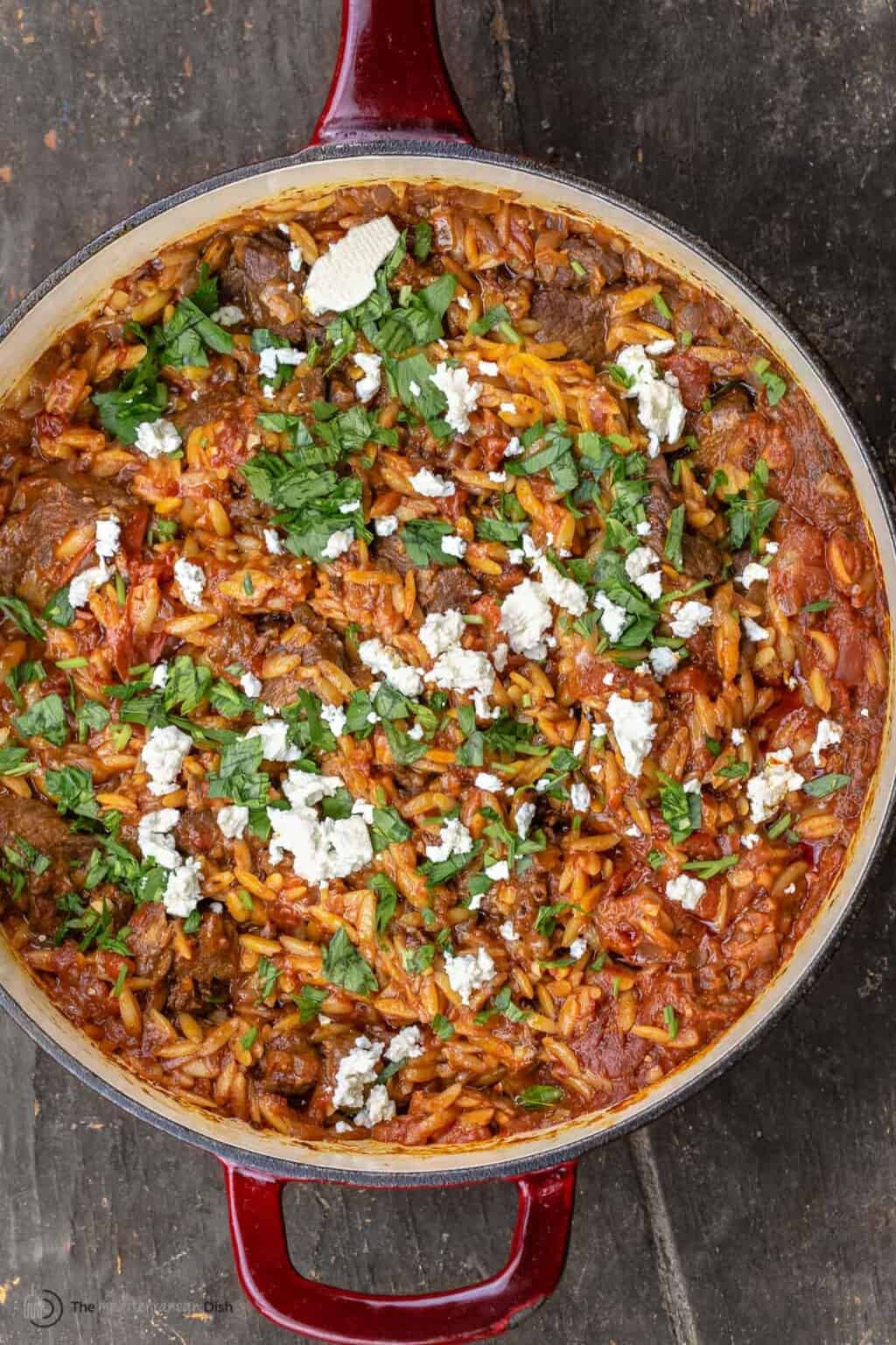 Easy Homemade Youvetsi (Greek Lamb Stew with Orzo) l The Mediterranean Dish