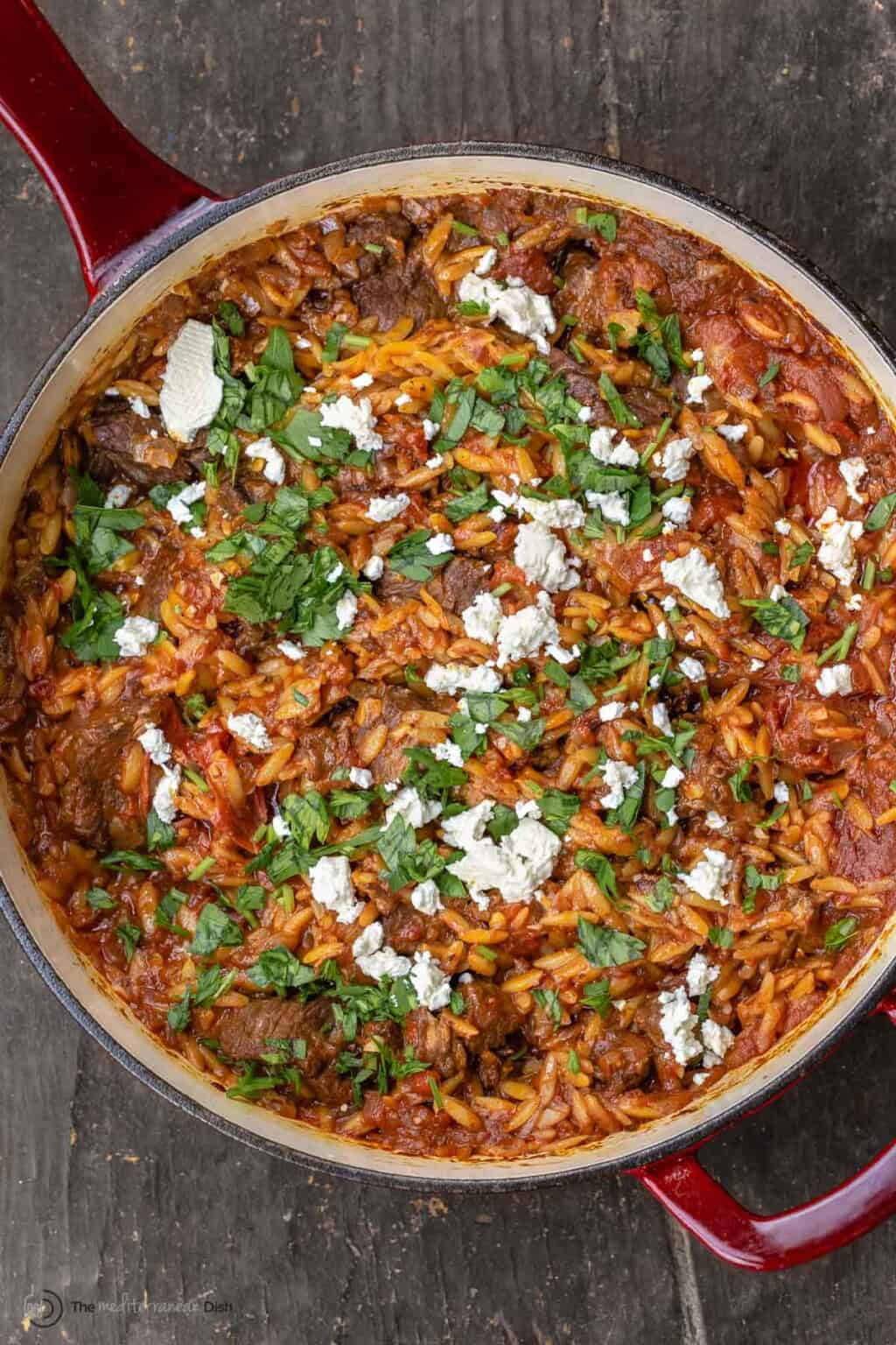 Easy Homemade Youvetsi (Greek Lamb Stew with Orzo) l The Mediterranean Dish