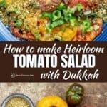 pin image 1 for fresh heirloom tomato salad with dukkah